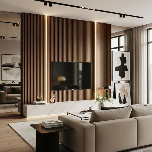 Flexibles Akustik Lamellenpanel – 270 × 110 cm