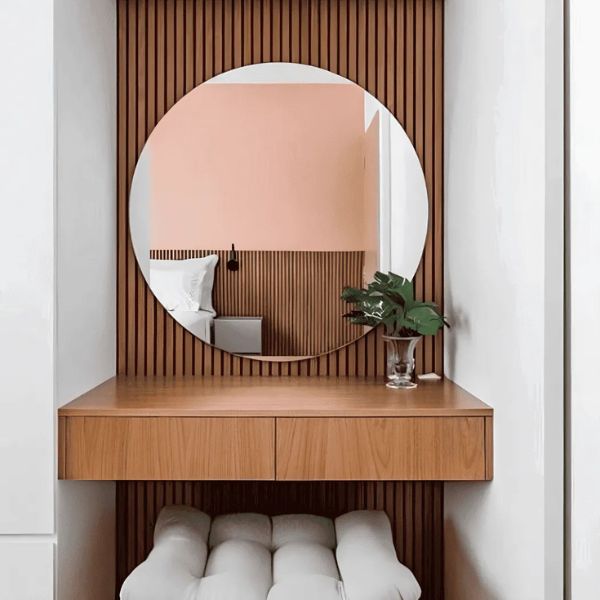 Miroir LED rond pour décoration murale